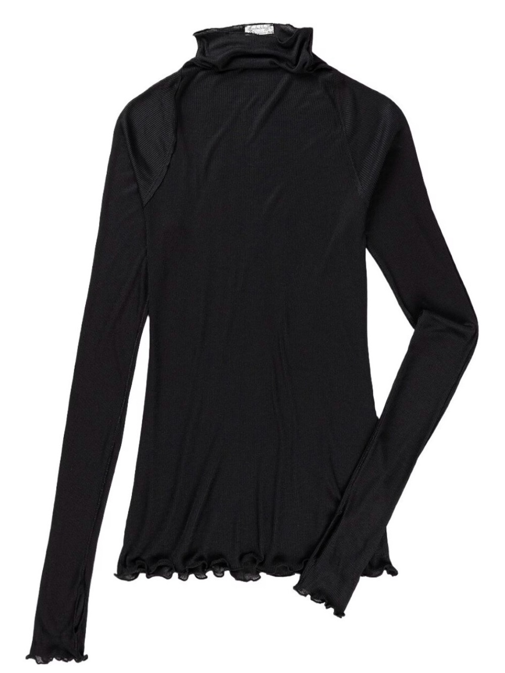 FREE PEOPLE Intimately NWT Close to Home Layering Top M Black Sheer Thumbholes